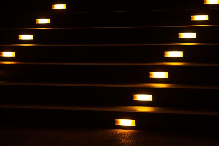 Step lights in the dark